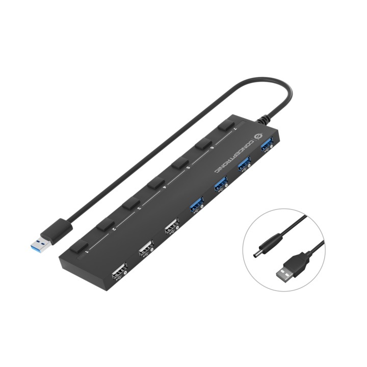 Hub CONCEPTRONIC USB-A a 2xUSB 2.0 4xUSB-A (HUBBIES09B)
