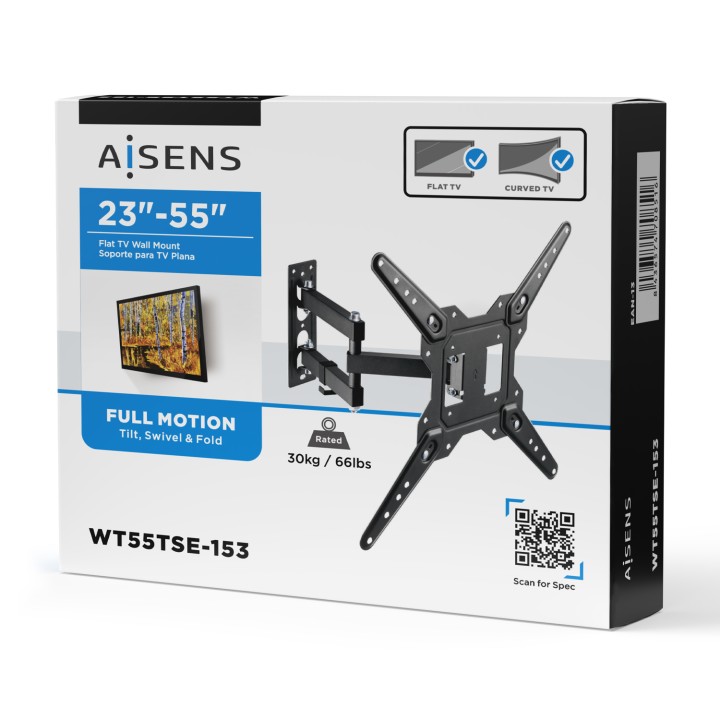 Soporte Pared AISENS 23"-55" Gira/Inclina (WT55TSE-153)