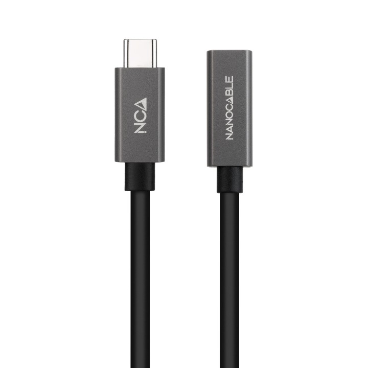 Nanocable USB-C/M a USB-C/H 1.5m Negro(10.01.4401-L150)
