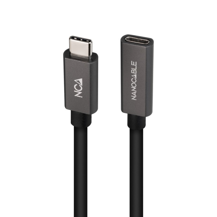 Nanocable USB-C/M a USB-C/H 1.5m Negro(10.01.4401-L150)