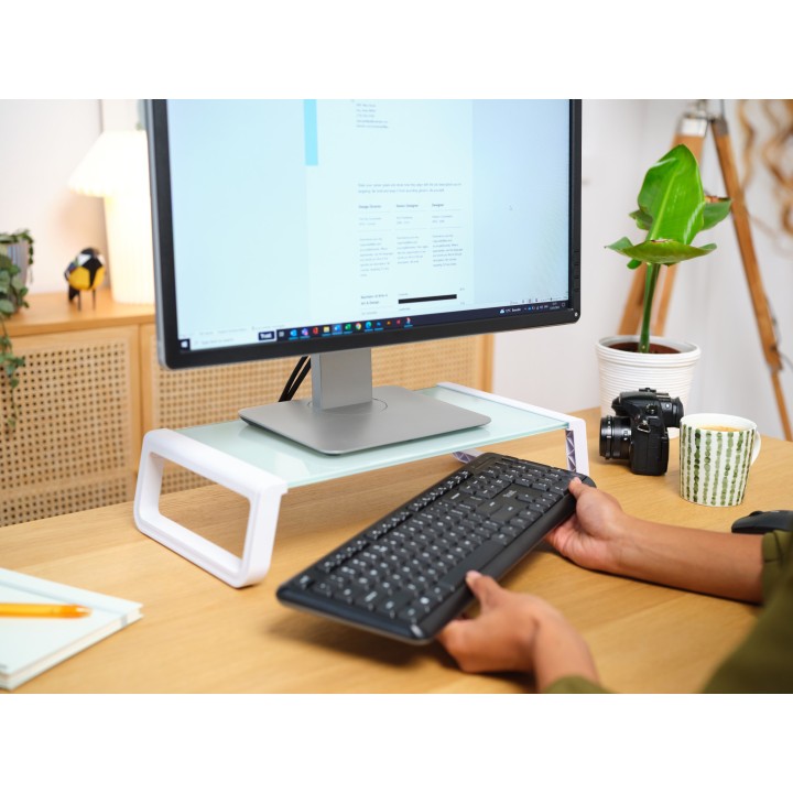 Soporte Elevador Trust 1 Monitor Blanco (25351)