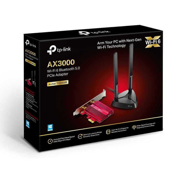 Adaptador Red TP-Link AX3000 PCIe WiFi6 (ARCHERTX3000E)