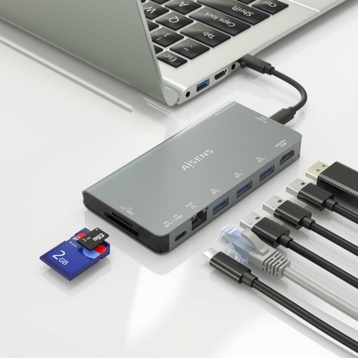 Dock Station AISENS USB-C a HDMI/USB (ASUC-8P015-GR)