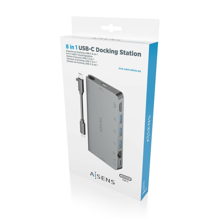 Dock Station AISENS USB-C a HDMI/USB (ASUC-8P015-GR)