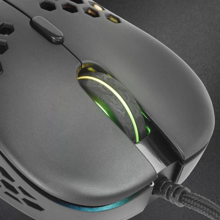 Ratón Mars Gaming RGB USB-A 12800dpi Negro (MM55)