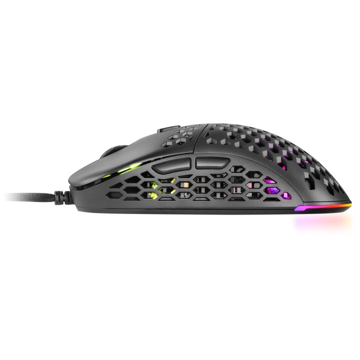 Ratón Mars Gaming RGB USB-A 12800dpi Negro (MM55)
