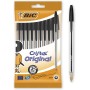 BIC BOLÍGRAFO CRISTAL ORIGINAL NEGRO BLISTER 10 UNIDADES