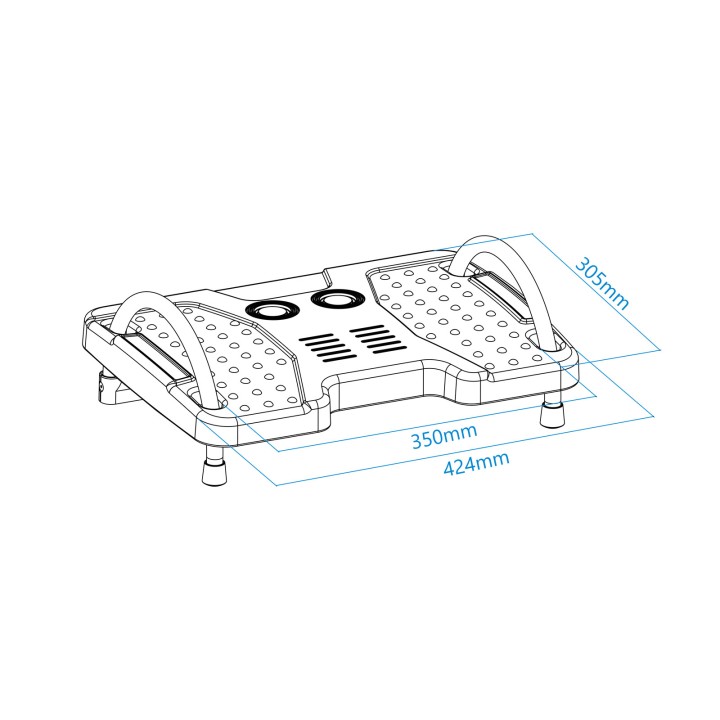 Reposapies TOOQ Ajustable Confort Gris (TQFR0601-G)