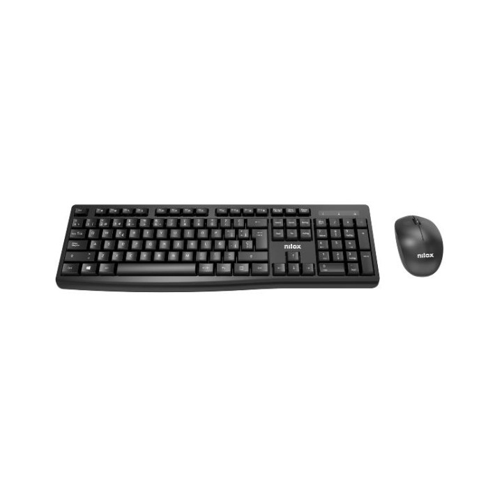 Teclado+Ratón NILOX Wireless 1600dpi Negro (NXKMWE012)