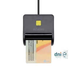 Lector Tarjetas AISENS DNIe USB 2.0 Negro(ASCR-SN01-BK)