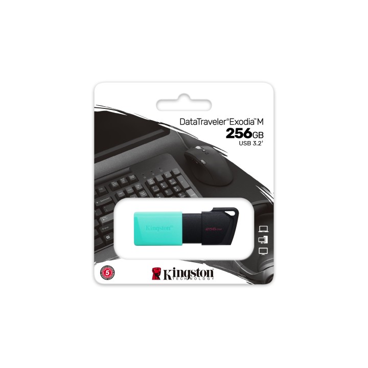 Pendrive Kingston 256Gb USB-A Neg/Turquesa (DTXM/256GB)