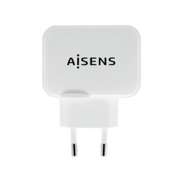 Cargador de Pared AISENS 17W 2xUSB-A Blanco (A110-0439)