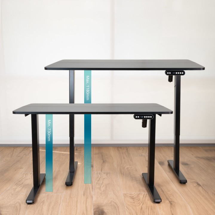 Mesa Electrica TOOQ 120x73x60cm Negra (TQESSD22-BK)