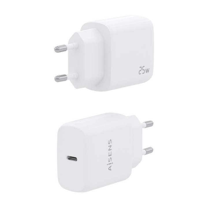 Cargador de Pared AISENS 1xUSB-C 25W Blanco (A110-0756)
