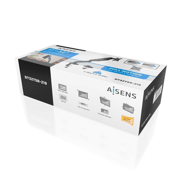 Soporte Mesa AISENS 17-32" Máx. 9Kg Negro (DT32TSR-219)