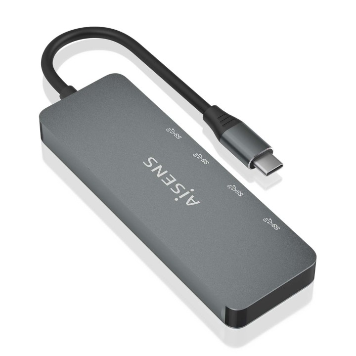 Hub AISENS USB-C a 2xUSB-A/2xUSB-C Gris (A109-0694)