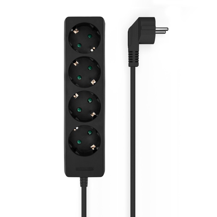 Regleta AISENS 4xSchuko Cable 1.4m Negra (A154-0534)