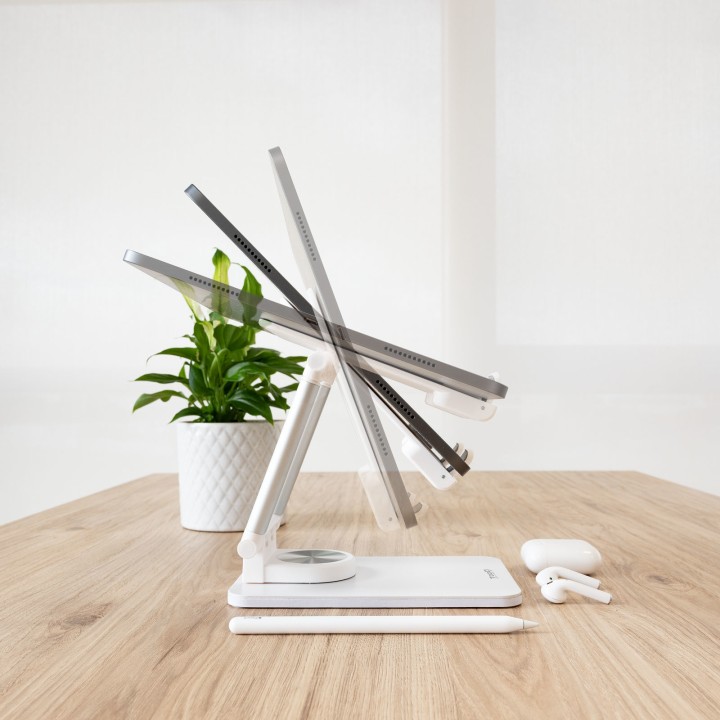 Soporte Plegable TooQ 12.9" Blanco (PH-HERMES-LUNA)