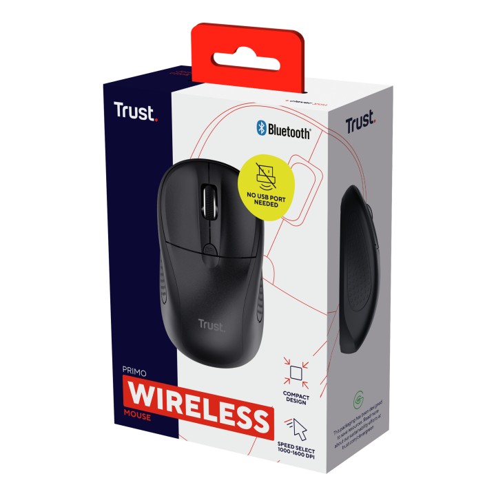 Ratón Trust Primo Óptico Bluetooth Negro (24966)