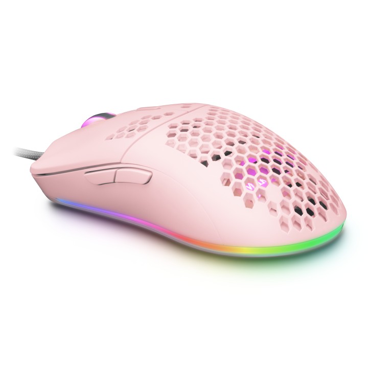 Ratón Mars Gaming Óptico RGB USB 12400dpi Rosa (MMAXP)