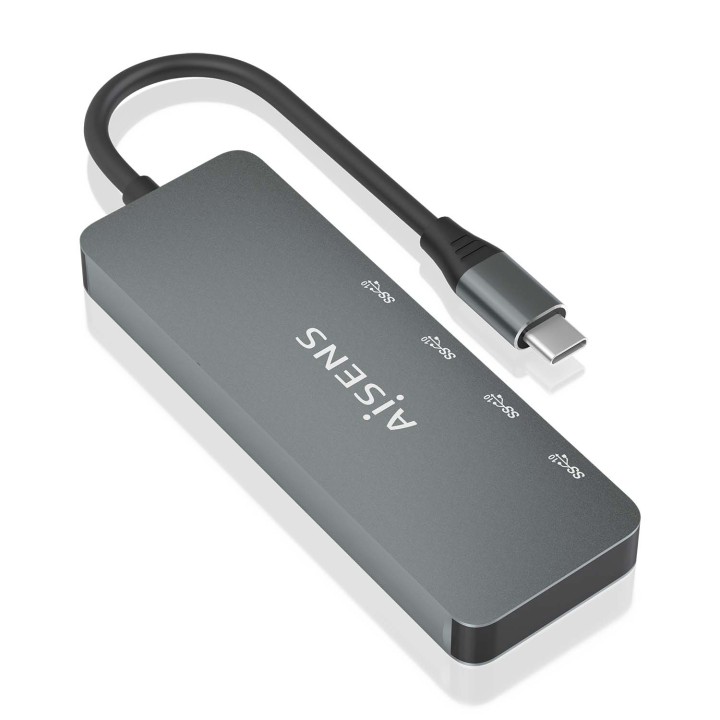 Hub AISENS USB-C a 4xUSB-C Gris (A109-0695)