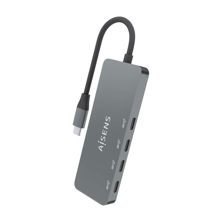 Hub AISENS USB-C a 4xUSB-C Gris (A109-0695)