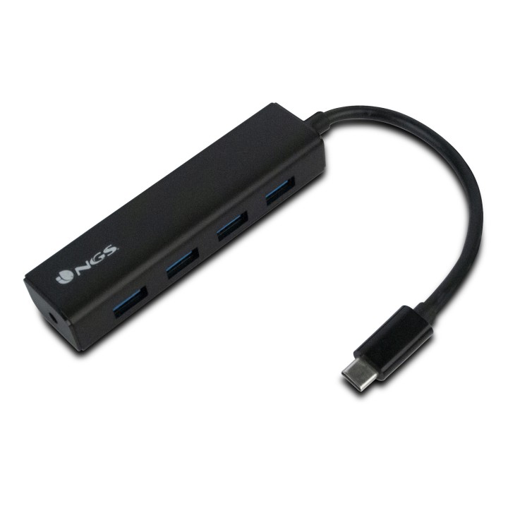 Hub NGS USB-C a 4xUSB-A 3.0 Negro (WONDERHUB4)