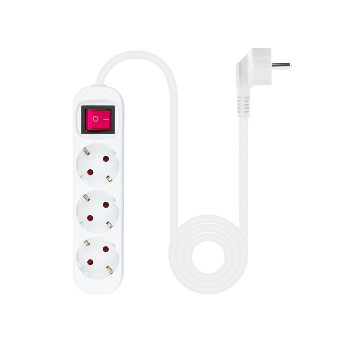 Regleta Nanocable 3xSchuko Interruptor (10.38.0003)