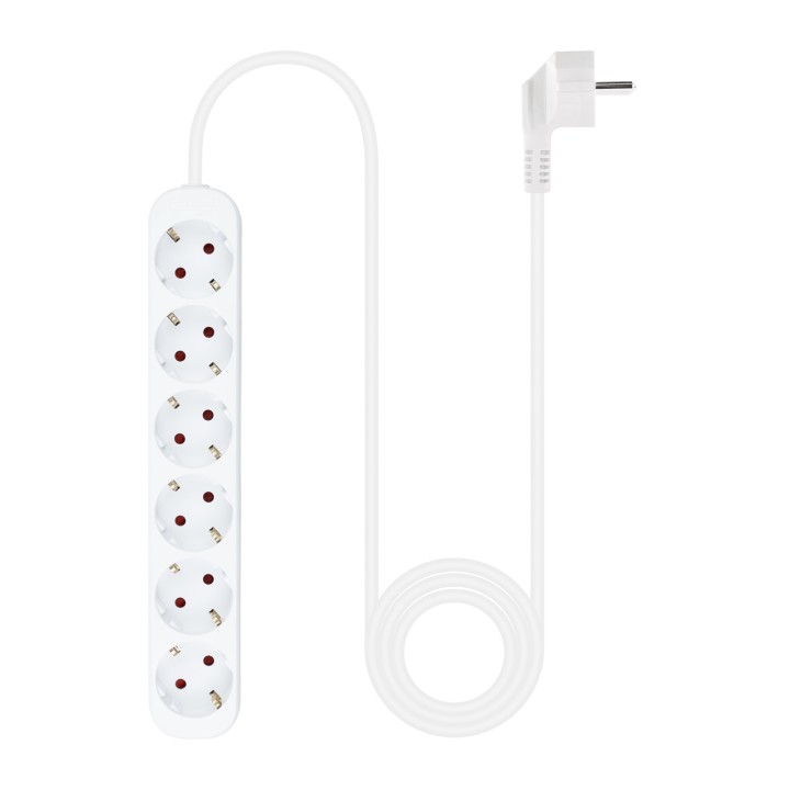 Regleta Nanocable 6xSchuko 1.4m Blanca (10.37.0006-NS)
