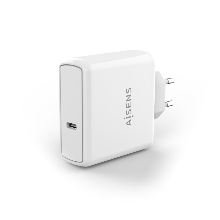 Cargador Pared AISENS 60W 1xUSB-C Blanco (ASCH-1PD60-W)