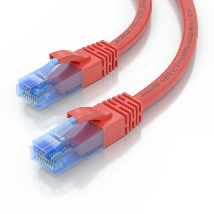 Cable AISENS RJ45 Cat.6 UTP CCA 75cm Rojo (A135-0788)