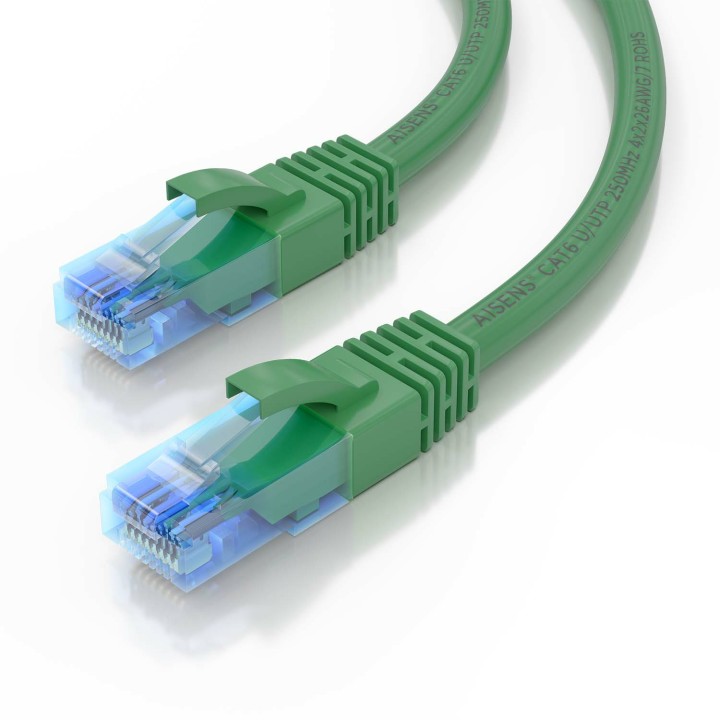 Cable AISENS RJ45 Cat.6 UTP CCA 25cm Verde (A135-0805)