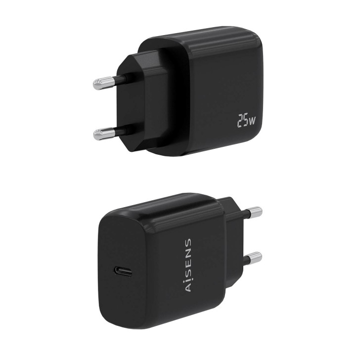 Cargador de Pared AISENS 1xUSB-C 25W Negro (A110-0757)