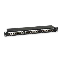 EQUIP Patch Panel 24p Cat.6 Apantallado Negro (EQ326425