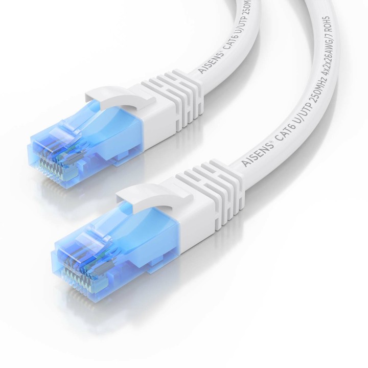 Cable AISENS RJ45 Cat.6 UTP CCA 30cm Blanco (A135-0816)