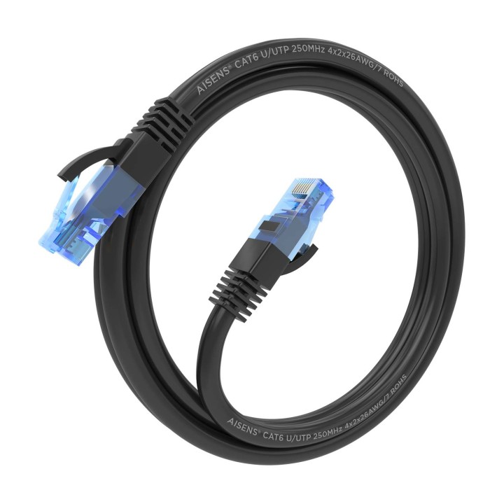 Cable AISENS RJ45 Cat.6 UTP CCA 1.5m Negro (A135-0844)