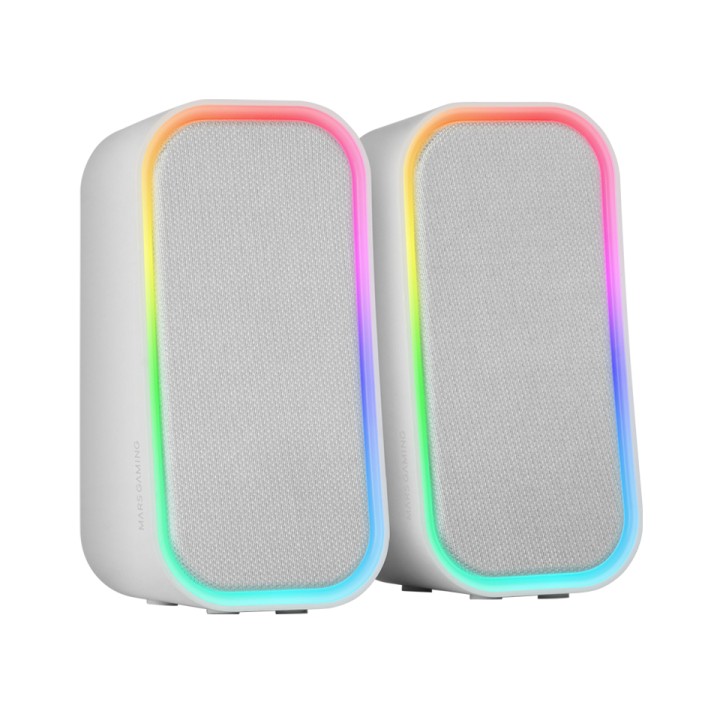 Altavoces Mars Gaming 2.0 20W RGB BT Blancos (MSOMW)