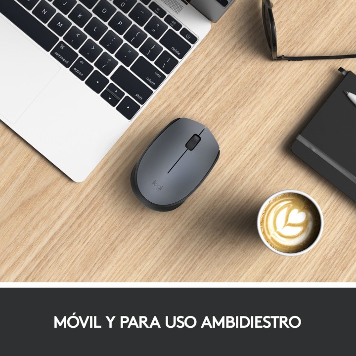 Ratón LOGITECH M170 Wireless 2.4Ghz Gris (910-004642)