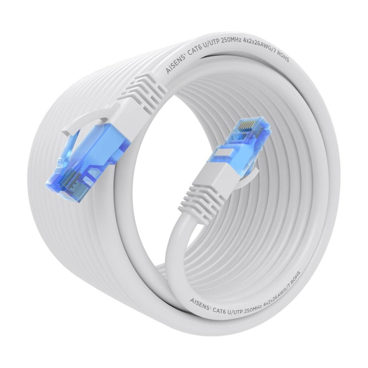 Cable AISENS RJ45 Cat.6 UTP CCA 10m Blanco (A135-0826)