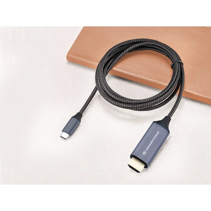 Cable CONCEPTRONIC USB-C/M a HDMI/M 2m Gris (ABBY10G)