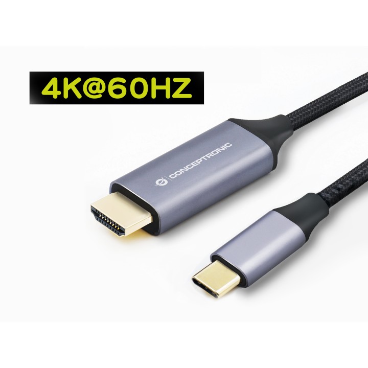 Cable CONCEPTRONIC USB-C/M a HDMI/M 2m Gris (ABBY10G)