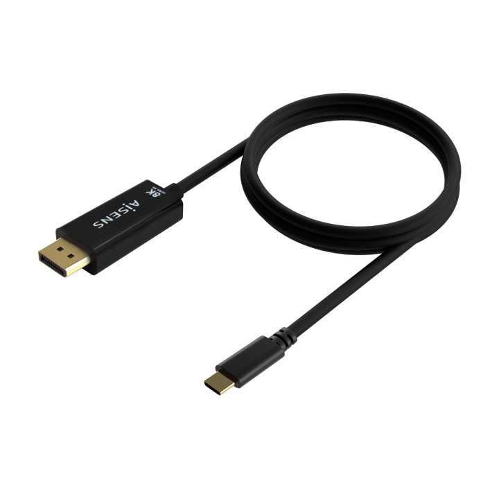 Cable AISENS USB-C/M a DP/M 0.8m Negro (A109-0688)