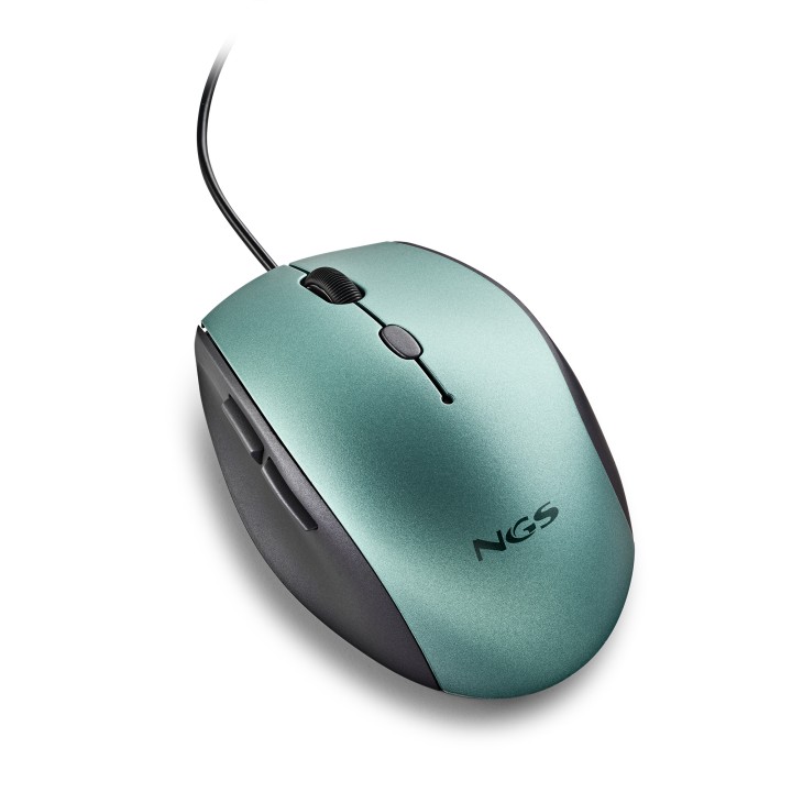 Ratón NGS Ergonómico Óptico USB 1600dpi Verde (MOTHICE)