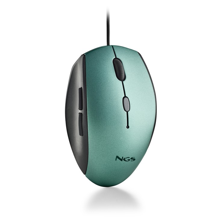 Ratón NGS Ergonómico Óptico USB 1600dpi Verde (MOTHICE)