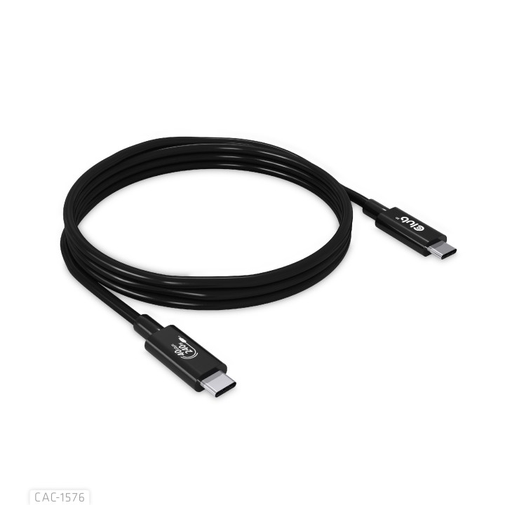 Cable Club 3D USB-C 4/M a USB-C 4/M 1m Negro (CAC-1576)