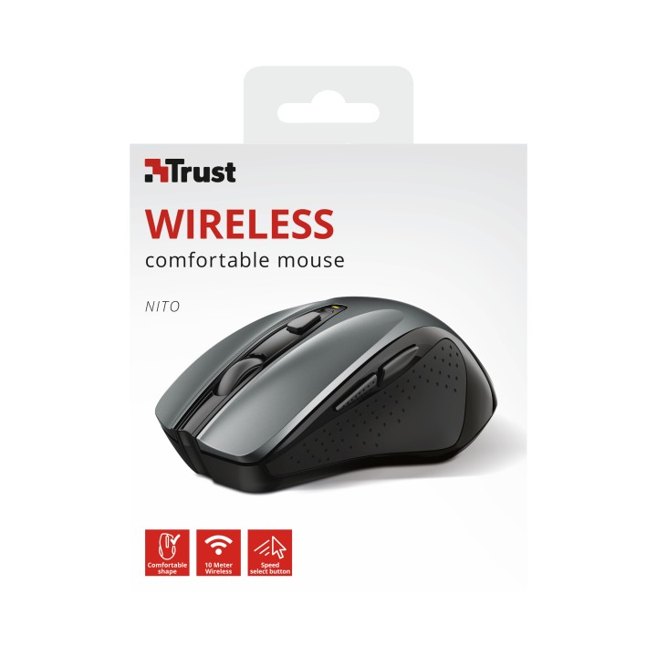 Ratón Trust Nito Óptico RF 2.4GHz 2200dpi Negro (24115)