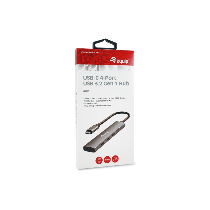 Hub EQUIP USB-C 3.0 a 4xUSB-C 3.0 (EQ128963)