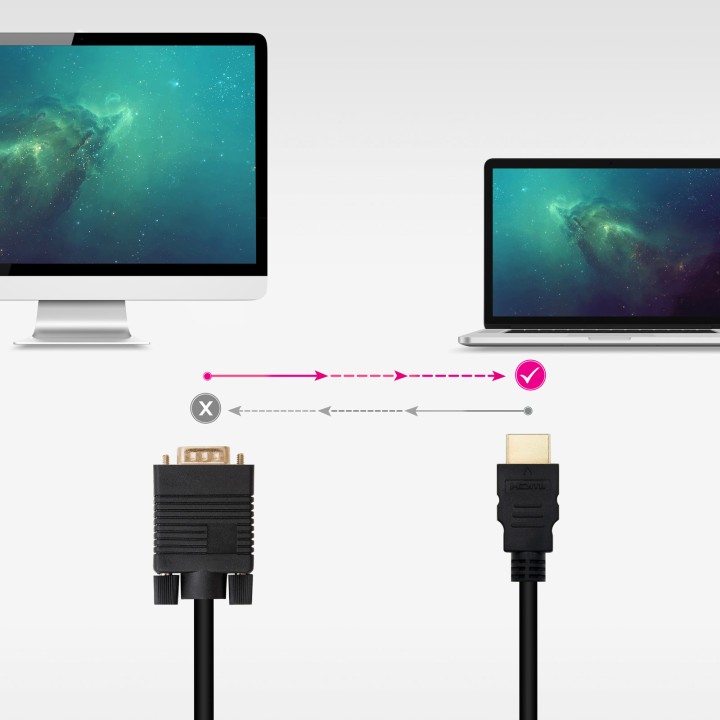 Nanocable HDMI/M a VGA/M 1.8m Negro (10.15.4348)