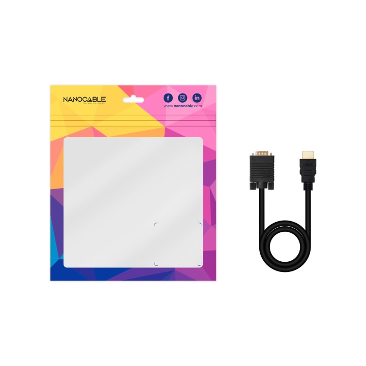 Nanocable HDMI/M a VGA/M 1.8m Negro (10.15.4348)