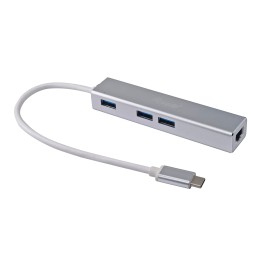 Adaptador EQUIP USB-C a USB-A/RJ45 Plata (EQ133481)